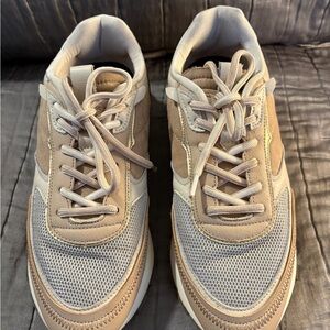 Women's Beige and White Sneakers